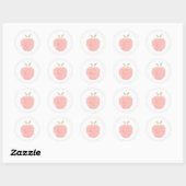 Rond Sticker Rose Sweet Peach (Feuille)