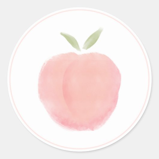 Rond Sticker Rose Sweet Peach (Devant)