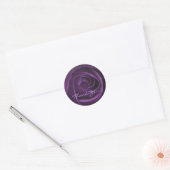 Rond Sticker Rose violet foncé (Enveloppe)