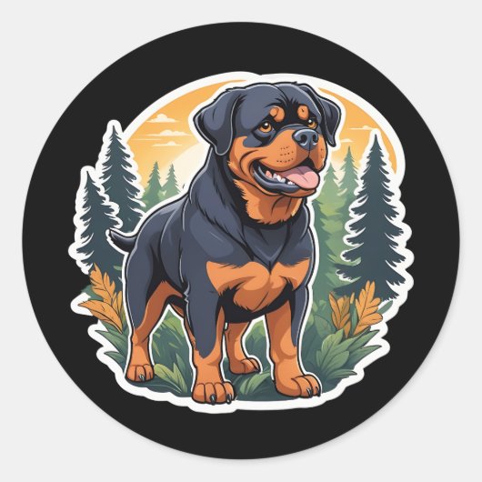 Rond Sticker Rottweiler (Devant)