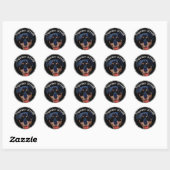 Rond Sticker Rottweiler Sterk Vertrouwen (Vel)