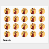 Rond Sticker Rouge (Feuille)