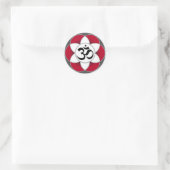 Rond Sticker rouge Aum Seed of Life (Sac)