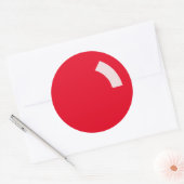 Rond Sticker rouge brillant de Noël (Enveloppe)