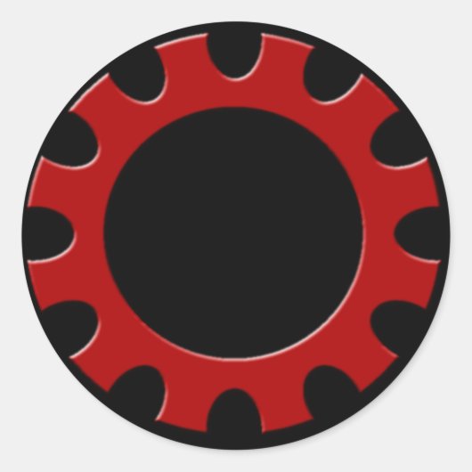 Rond Sticker rouge Cog (Devant)