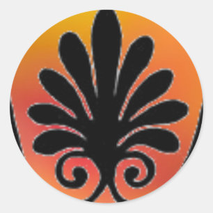 Rond Sticker rouge et orange