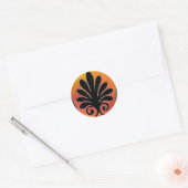 Rond Sticker rouge et orange (Enveloppe)