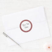 Rond Sticker rouge foncé (Enveloppe)