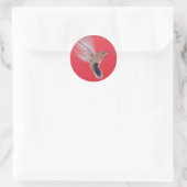 Rond Sticker ROUGE HUMMINGBIRD (Sac)