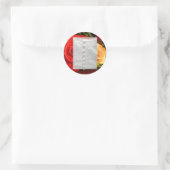 Rond Sticker rouge jaune Mariage blanc (Sac)