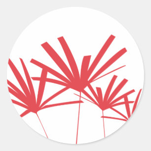 Rond Sticker ROUGE PALMS