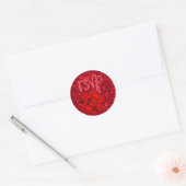 Rond Sticker rouge RSVP (Enveloppe)