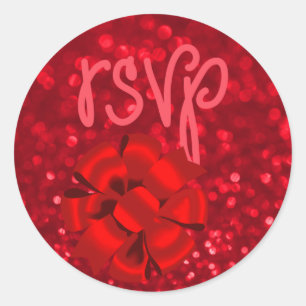 Rond Sticker rouge RSVP