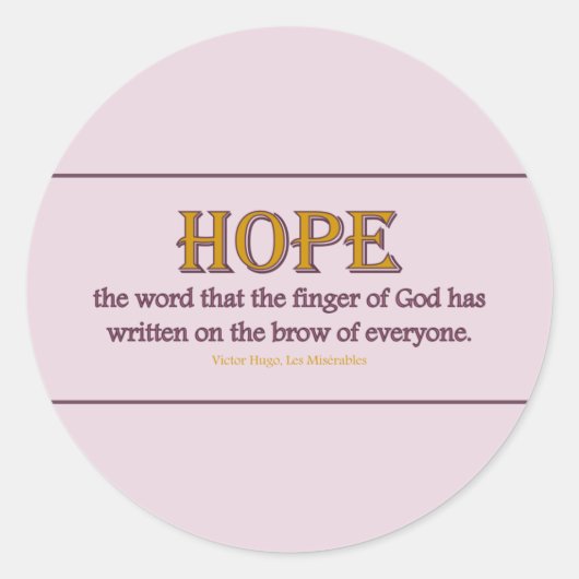 Rond Sticker Round : Espoir (Devant)