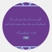 Rond Sticker Round (Triangles Violets) RFPMDesigns ©️ 2 (Devant)