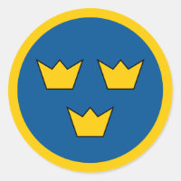 Sticker Roundel de l'armée de l'air suédoise