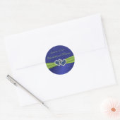 Rond Sticker Royal Blue Pleins et Chartreuse Round (Enveloppe)