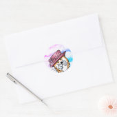 Rond Sticker Royal Corgi Classic Round (Enveloppe)