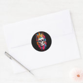 Rond Sticker royal crâne (Enveloppe)