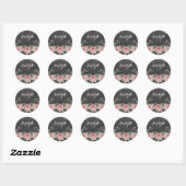 Rond Sticker RSVP Rose vintage (Feuille)