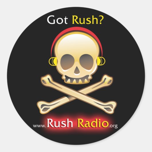 Rond Sticker Rush Radio Round (Devant)