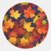 Rond Sticker Rustic Fall Folier (Devant)
