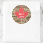 Rond Sticker Rustique Fabriqué Au Canada (Sac)