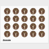 Rond Sticker Rustique Mexicain Gold Charro Boy Baptiser (Feuille)