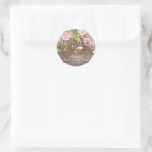 Rond Sticker Rustique Rose Floral First Holy Communion (Sac)