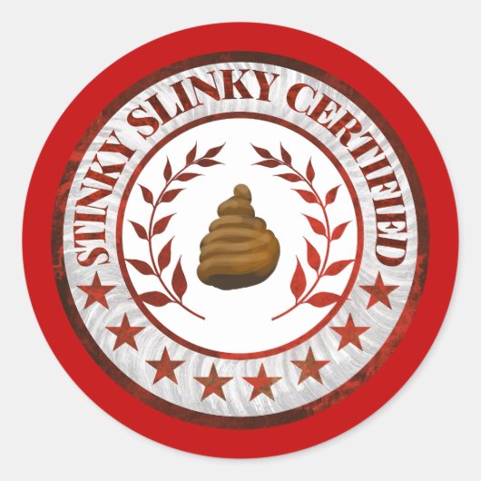 Rond Sticker RV certifié Stinky (Devant)