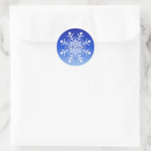Rond Sticker sac Enveloppe Noël Snowflake Nom (Sac)