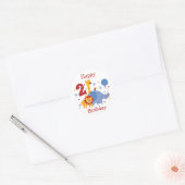 Rond Sticker Safari 2ème anniversaire personnalisé (Enveloppe)