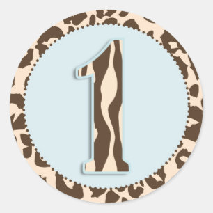 Rond Sticker Safari Boy 2