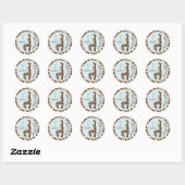 Rond Sticker Safari Boy BLUE CHE 1 (Feuille)
