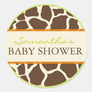 Rond Sticker Safari Boy Green D