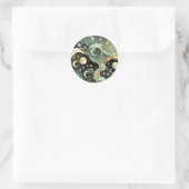Rond Sticker - Sage Green Celestial Moon Lunar Design (Sac)