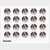 Rond Sticker Saint Bernard (Feuille)