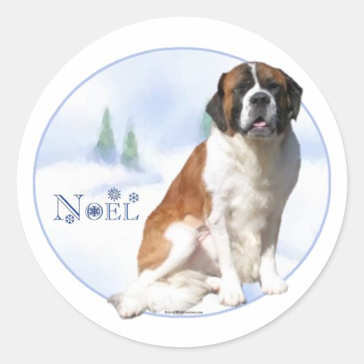 Rond Sticker Saint Bernard Noel (Devant)