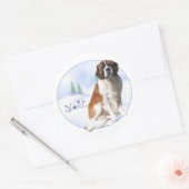 Rond Sticker Saint Bernard Noel (Enveloppe)