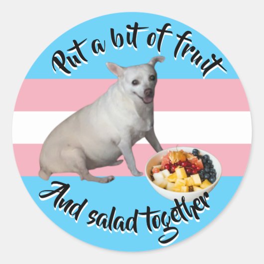 Rond Sticker salade de fruits (Devant)