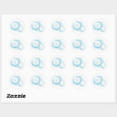 Rond Sticker SandollarMist Aquarelle (Feuille)