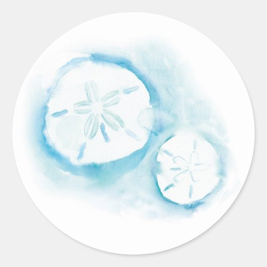 Rond Sticker SandollarMist Aquarelle (Devant)