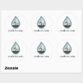 Rond Sticker sans fin pour pluie (Feuille)