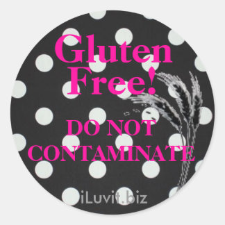 Rond Sticker sans GLUTEN pour la maladie coeliaque - cu