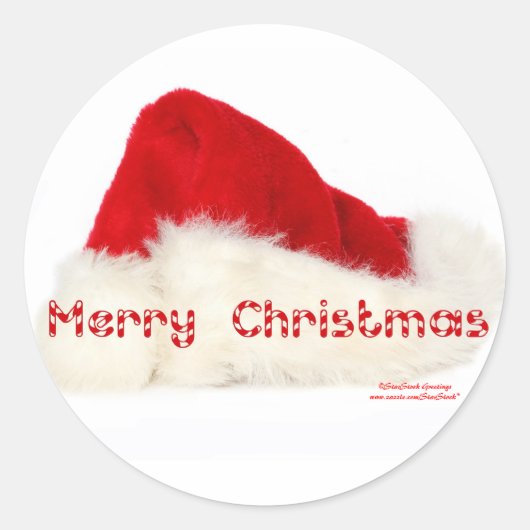 Rond Sticker Santa Hat (Devant)