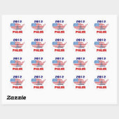 Rond Sticker Sarah Palin 2012 (Feuille)