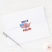 Rond Sticker Sarah Palin 2012 (Enveloppe)