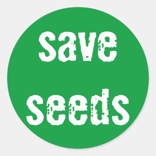 Rond Sticker "Save Seeds" (Devant)