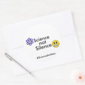 Rond Sticker Science Not Silence (Hashtag personnalisab (Enveloppe)