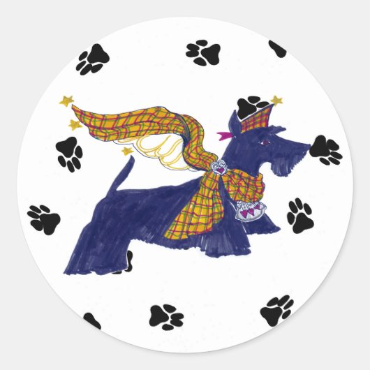 Rond Sticker Scottie Angels de Gulliver (Devant)